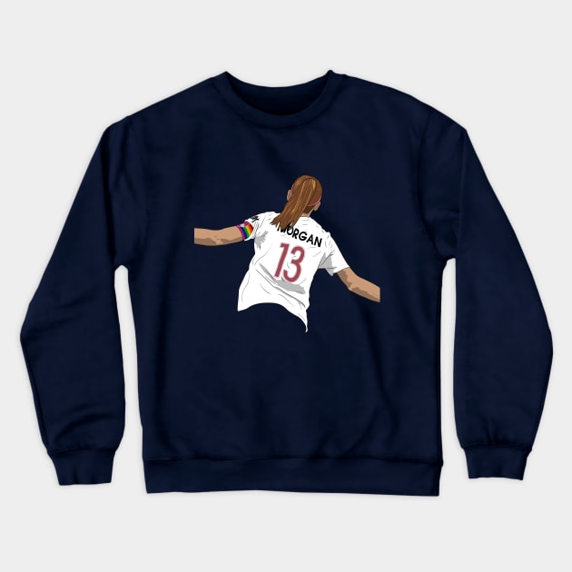 Alex Morgan San Diego Wave Soccer Crewneck Sweatshirt by Hevding